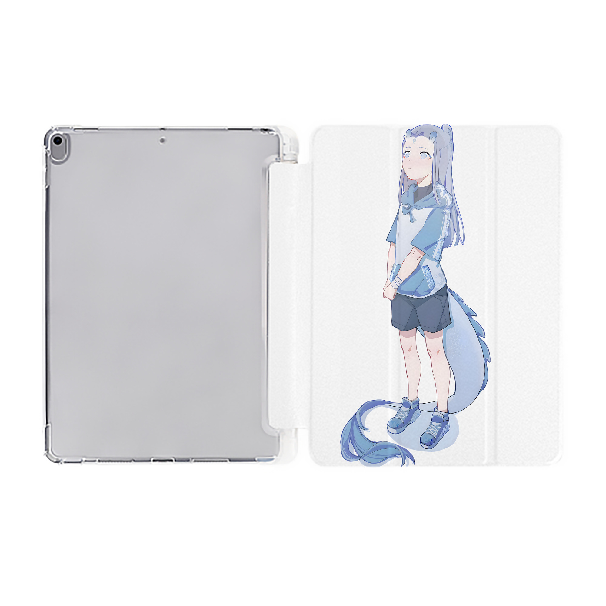 （画像用） Ne Zha 2 ナタ 魔童の大暴れ IPad ケース ペン収納付き 三つ折りスタンド PUレザー×シリコン 対応機種9.5/10.5/10.9インチ